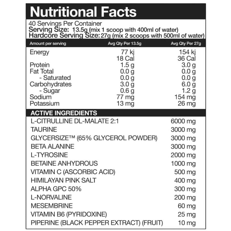 AMP3D Non-Stim Pre-Workout