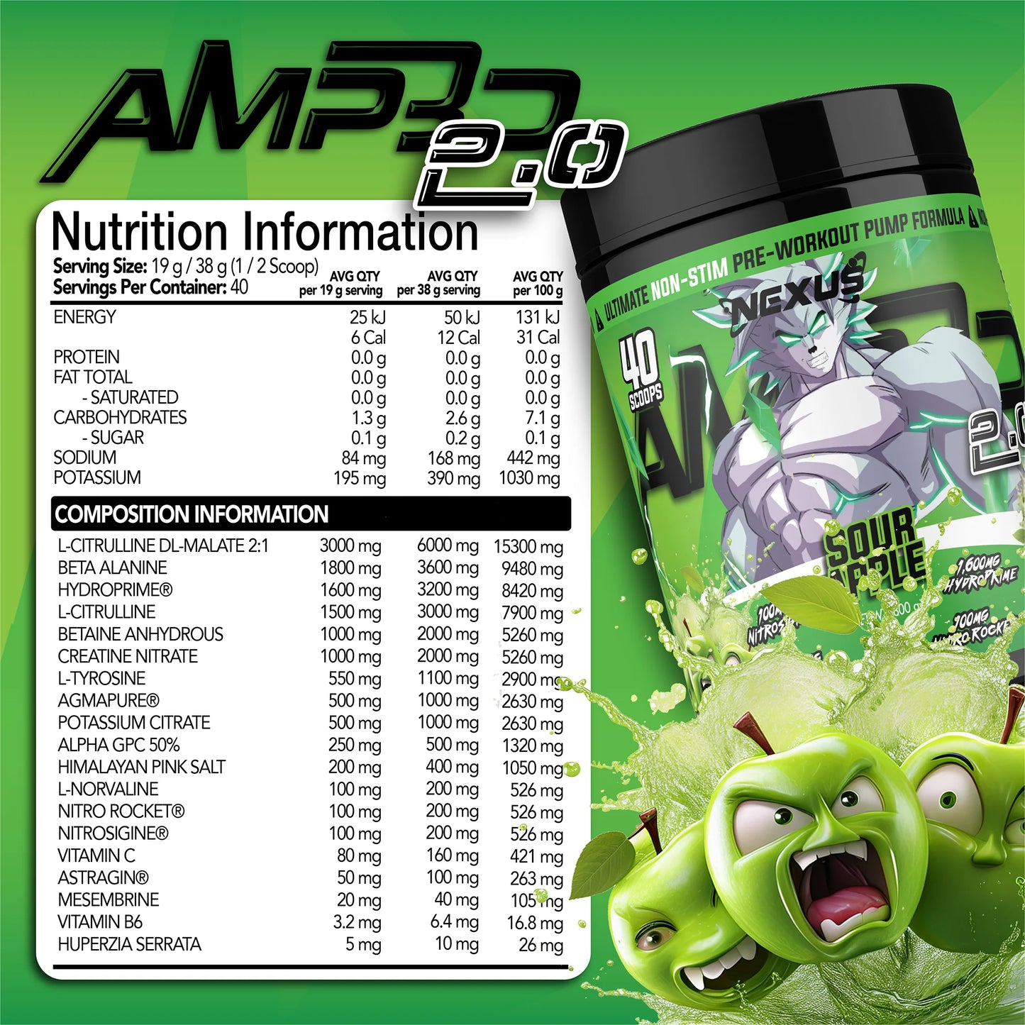 AMP3D Non-Stim Pre-Workout